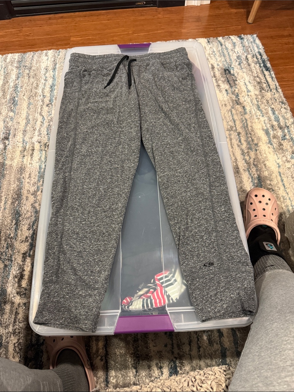 Gray Heather Pull-On Jogger Pants